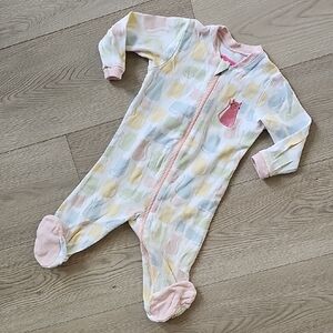 Tuffy‎ Pastel Cat Footed Sleeper One Piece, 6 Months